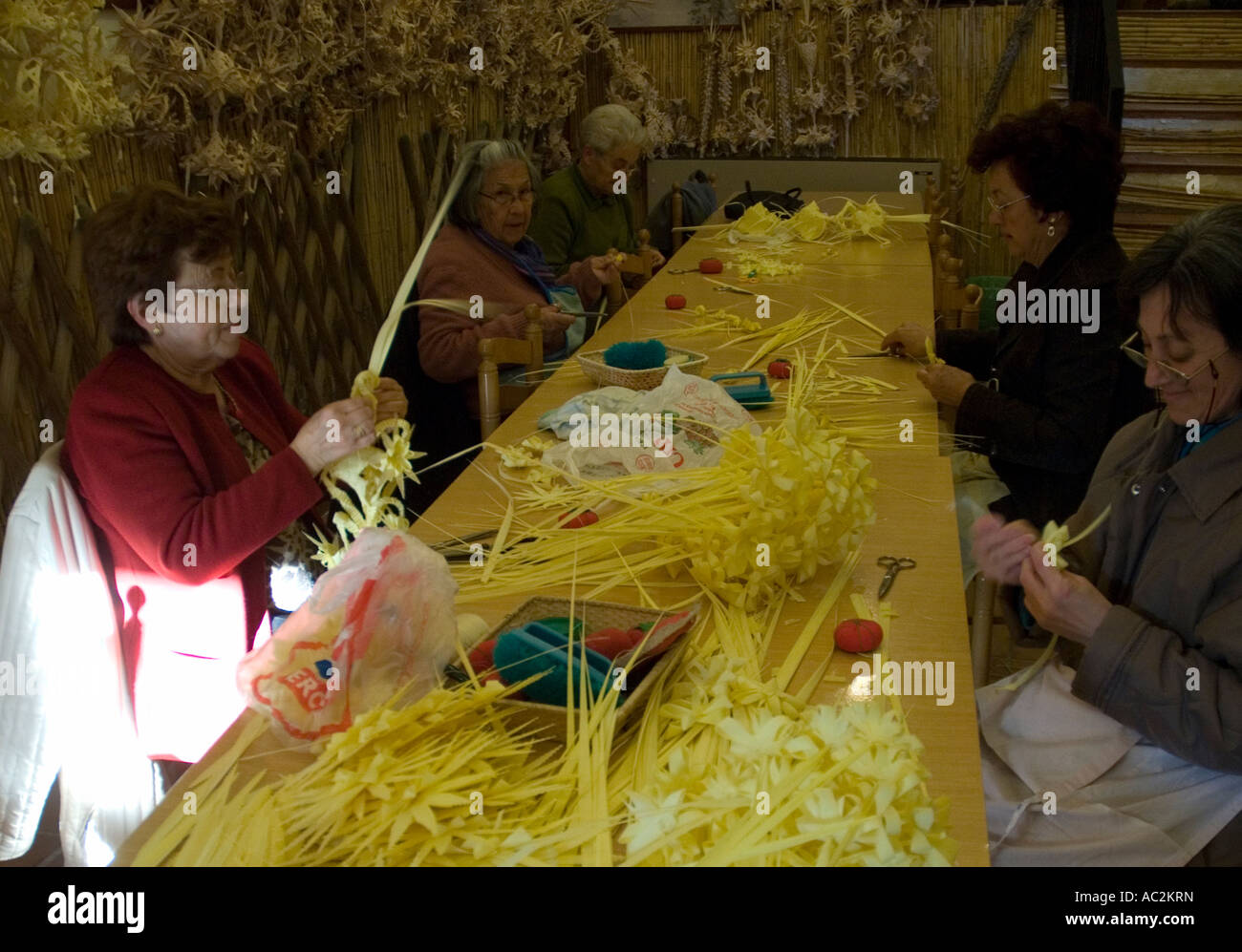 Blanched palms Stock Photo