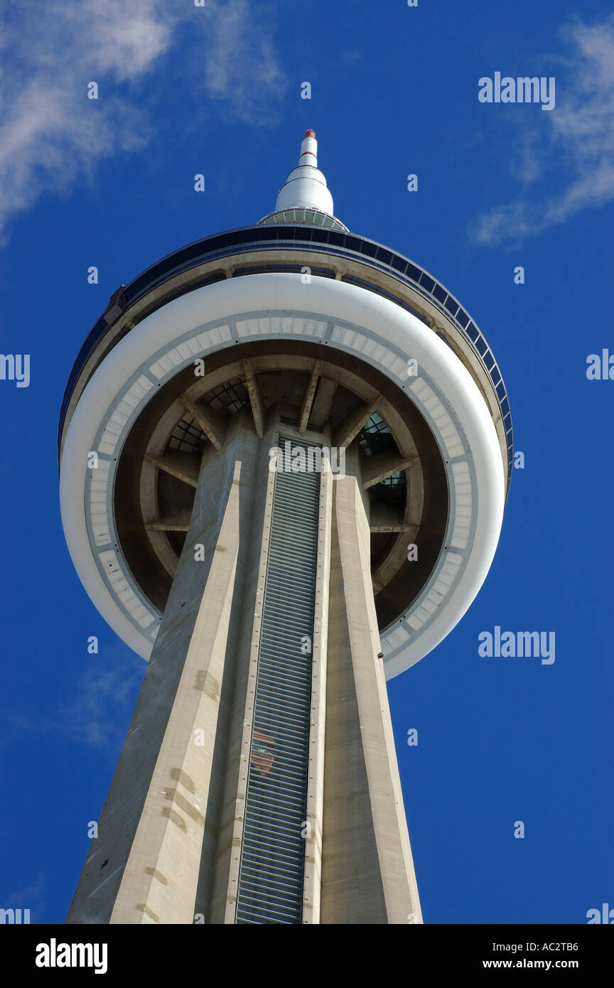 Elevator ride to the CN tower restaurant Toronto Stock Photo