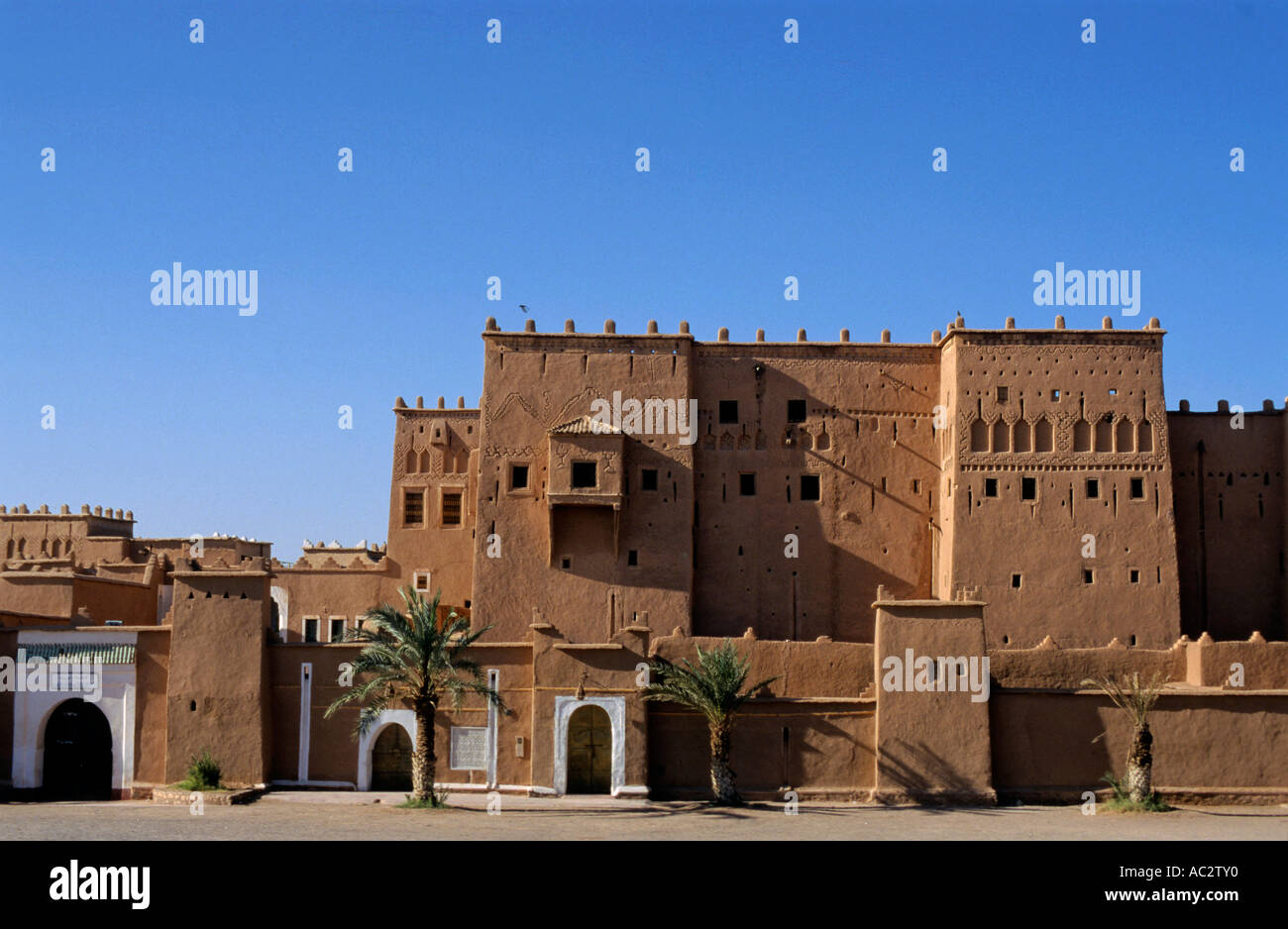 Kasbah Taourirt in Ouarzazate, Souss-Massa-Draa, Morocco. Stock Photo