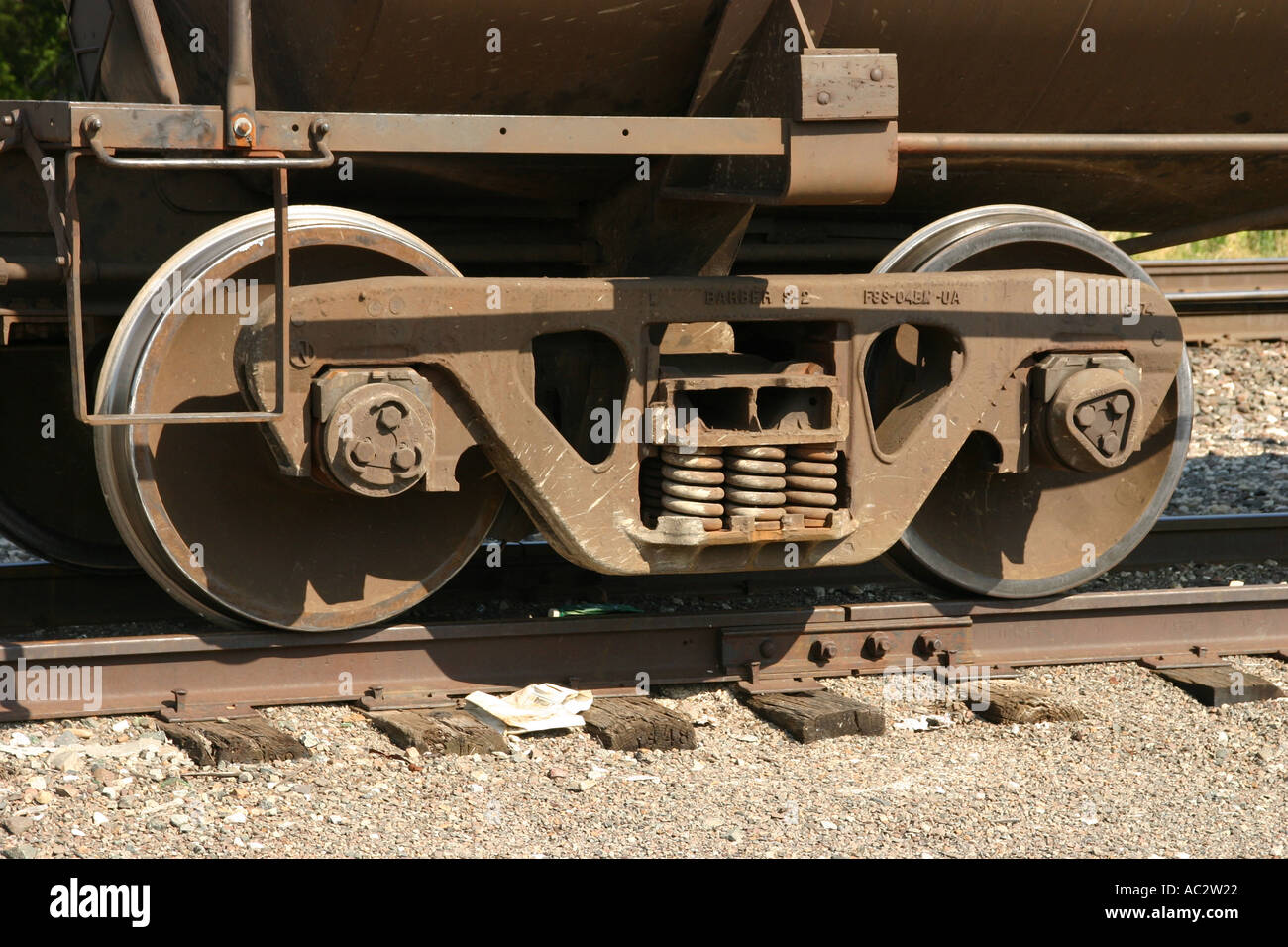 Freight Car Trucks Stock Photo Alamy