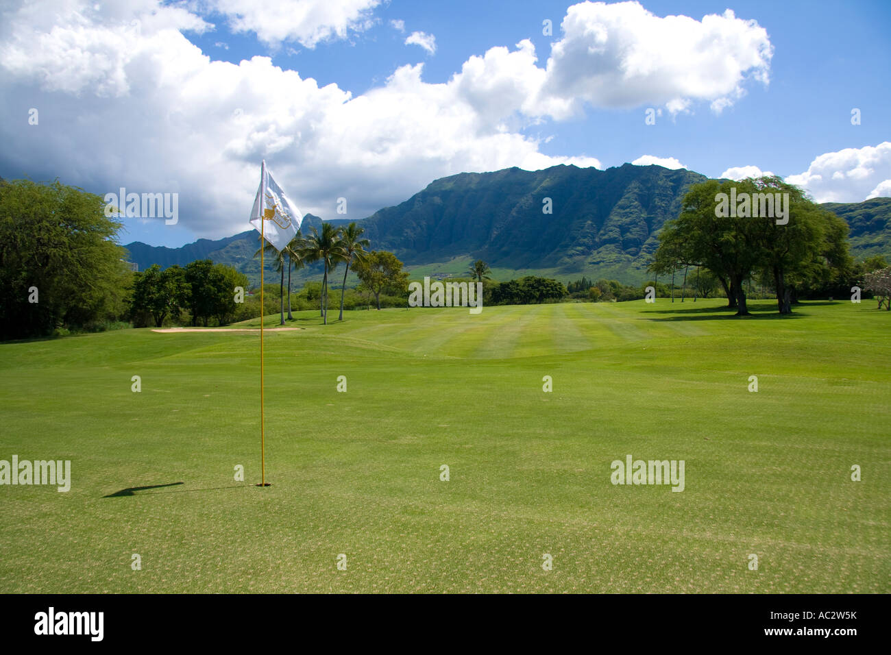 Makaha Golf Resort Oahu Hawaii Stock Photo Alamy