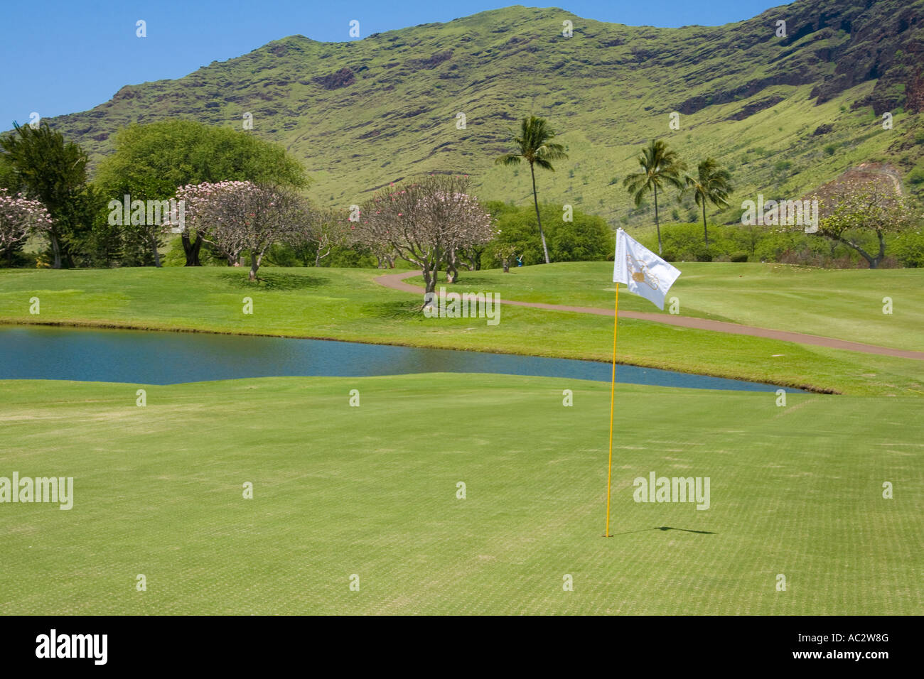 Makaha Golf Resort Oahu Hawaii Stock Photo Alamy