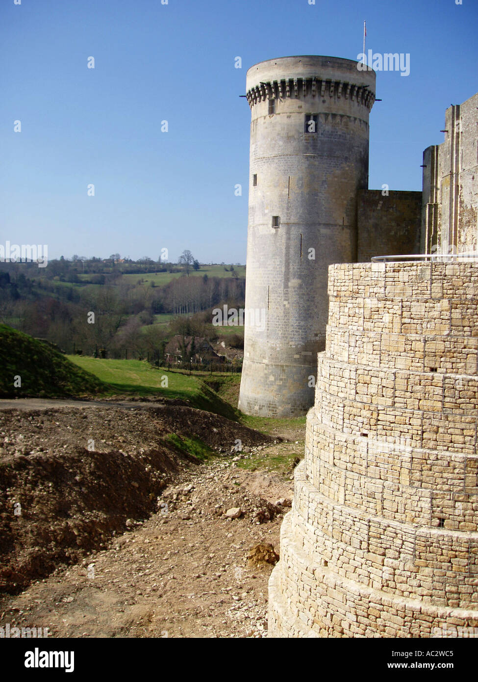 Falaise Castle France Europe Stock Photo