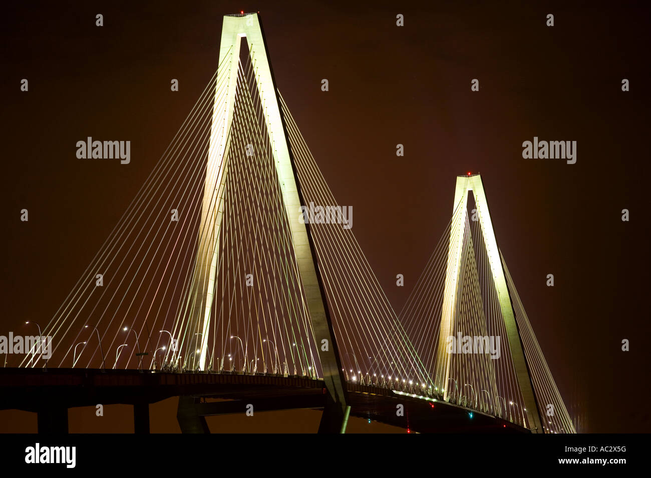 Arthur J Ravenal, Jr. Bridge, Charleston, South Carolina Stock Photo
