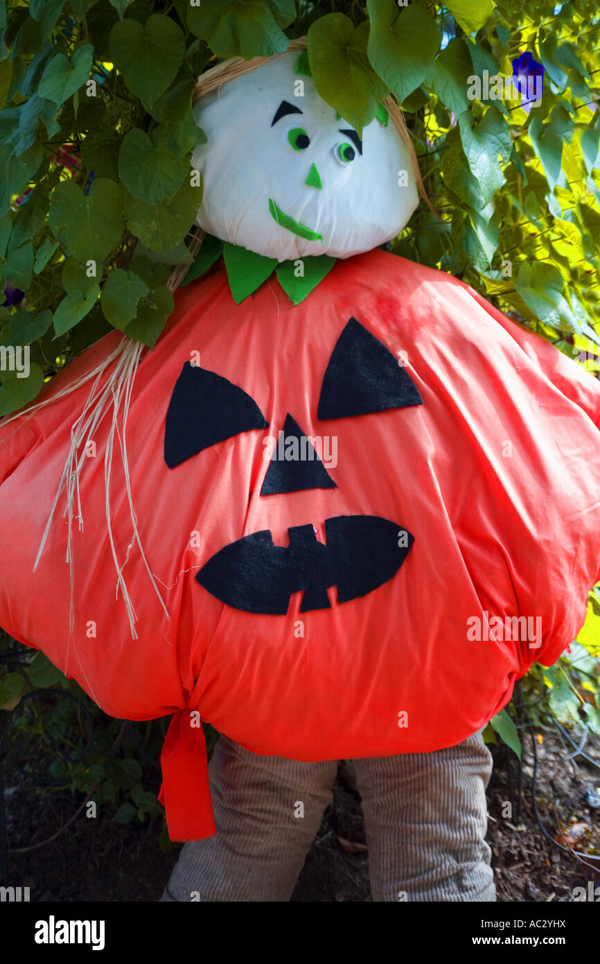 Pumpkin decoration, Clinton, New Jersey Stock Photo