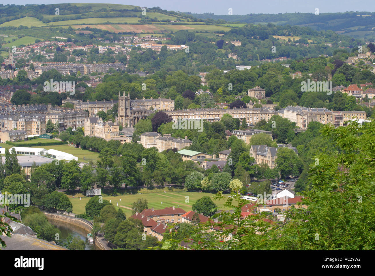 Bath Somerset England UK city view with Georgian buildings made of sand ...