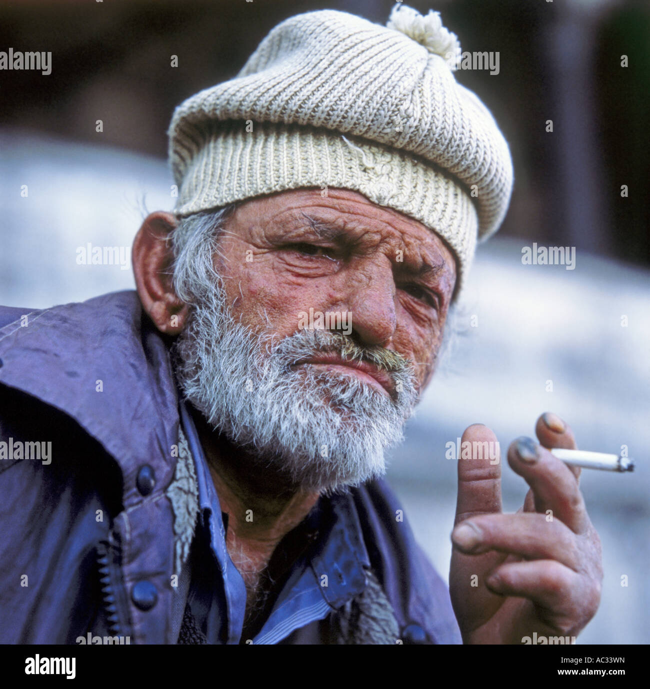 portrait of an old turkish man, Turkey, Instanbul Stock Photo