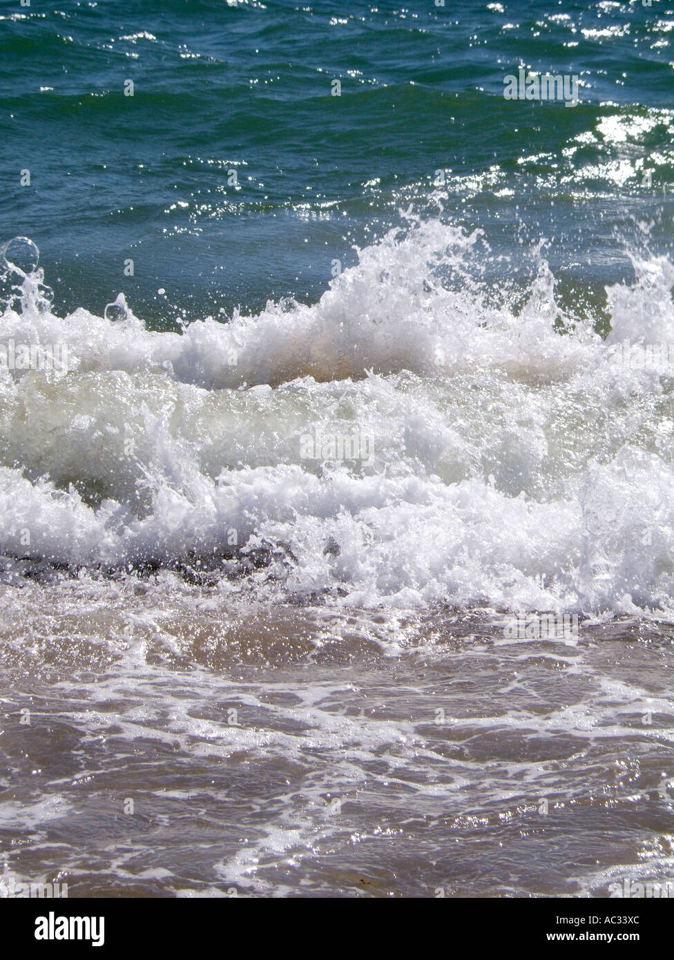Breaking wave. The English Channel, England UK Stock Photo Alamy