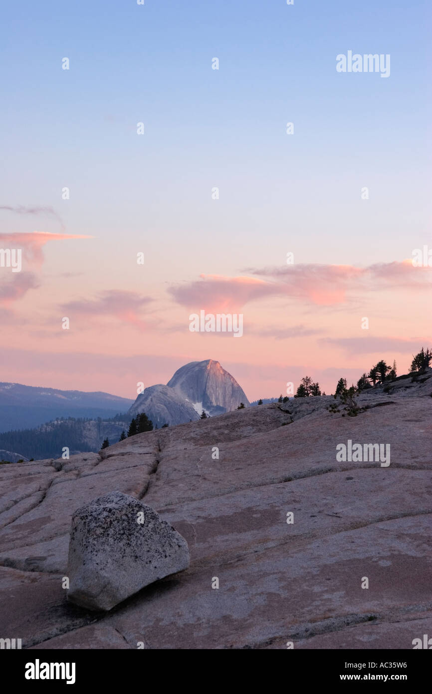 Half Dome as seen from Olmsted Point Yosemite National Park California Stock Photo