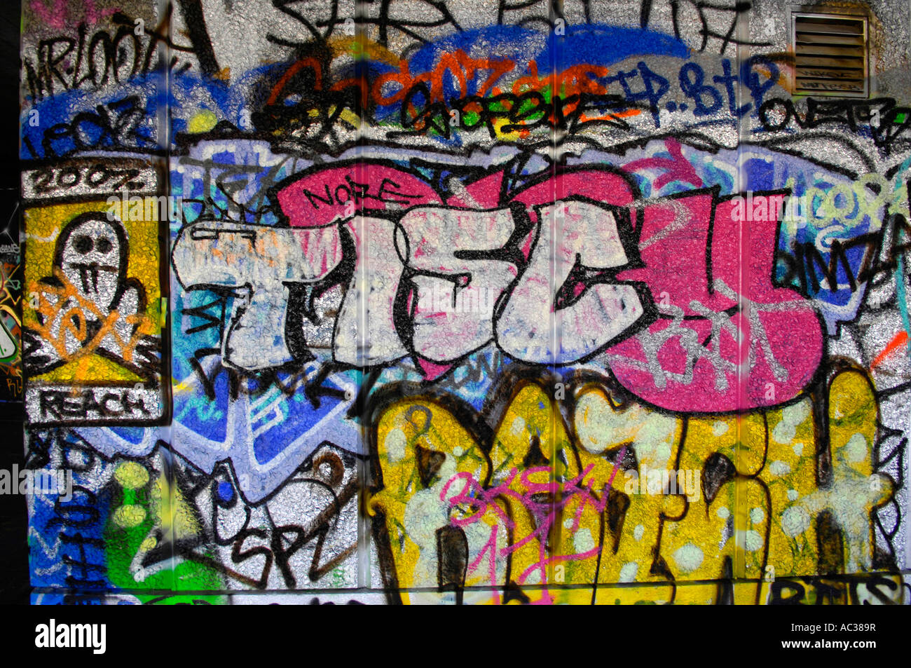 crime criminal damage art tags tagging southbank london underneath