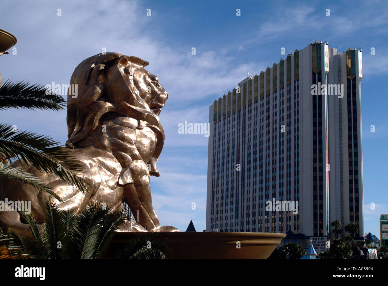 The MGM Lion in Las Vega Nevada Stock Photo