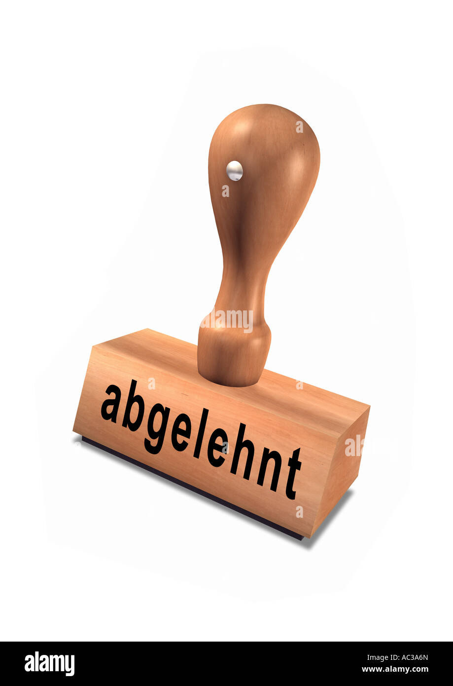 rejected declined german stamp Stempel abgelehnt Stock Photo