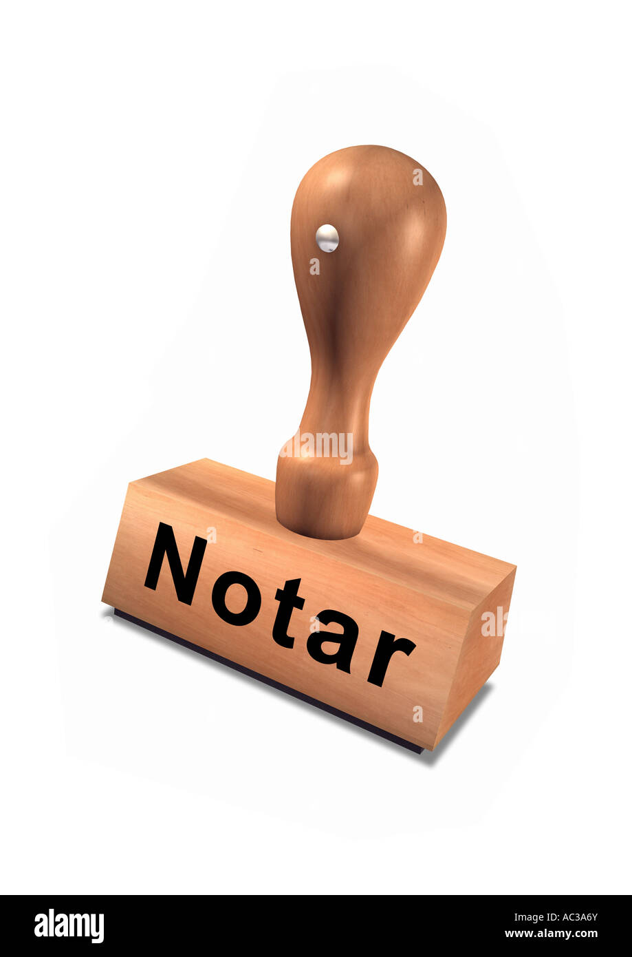 notary public german stamp Stempel Notar Stock Photo