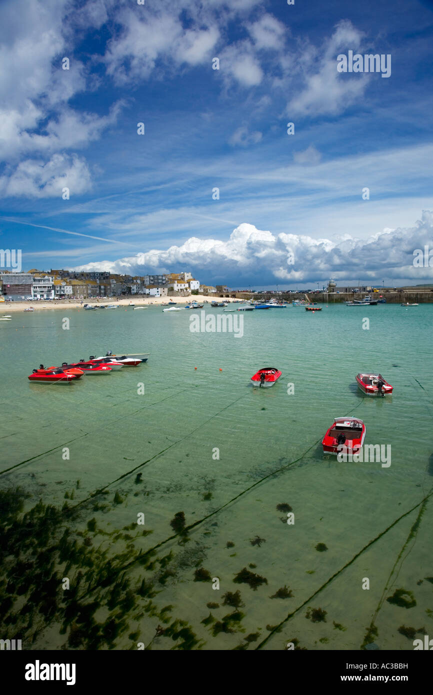 St Ives Harbour Cornwall England Stock Photo
