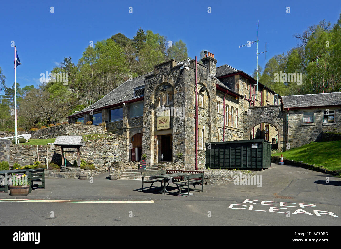 The Anchors Rest restaurant located at the berth of Sir Walter Scott in the Trossachs Scotland