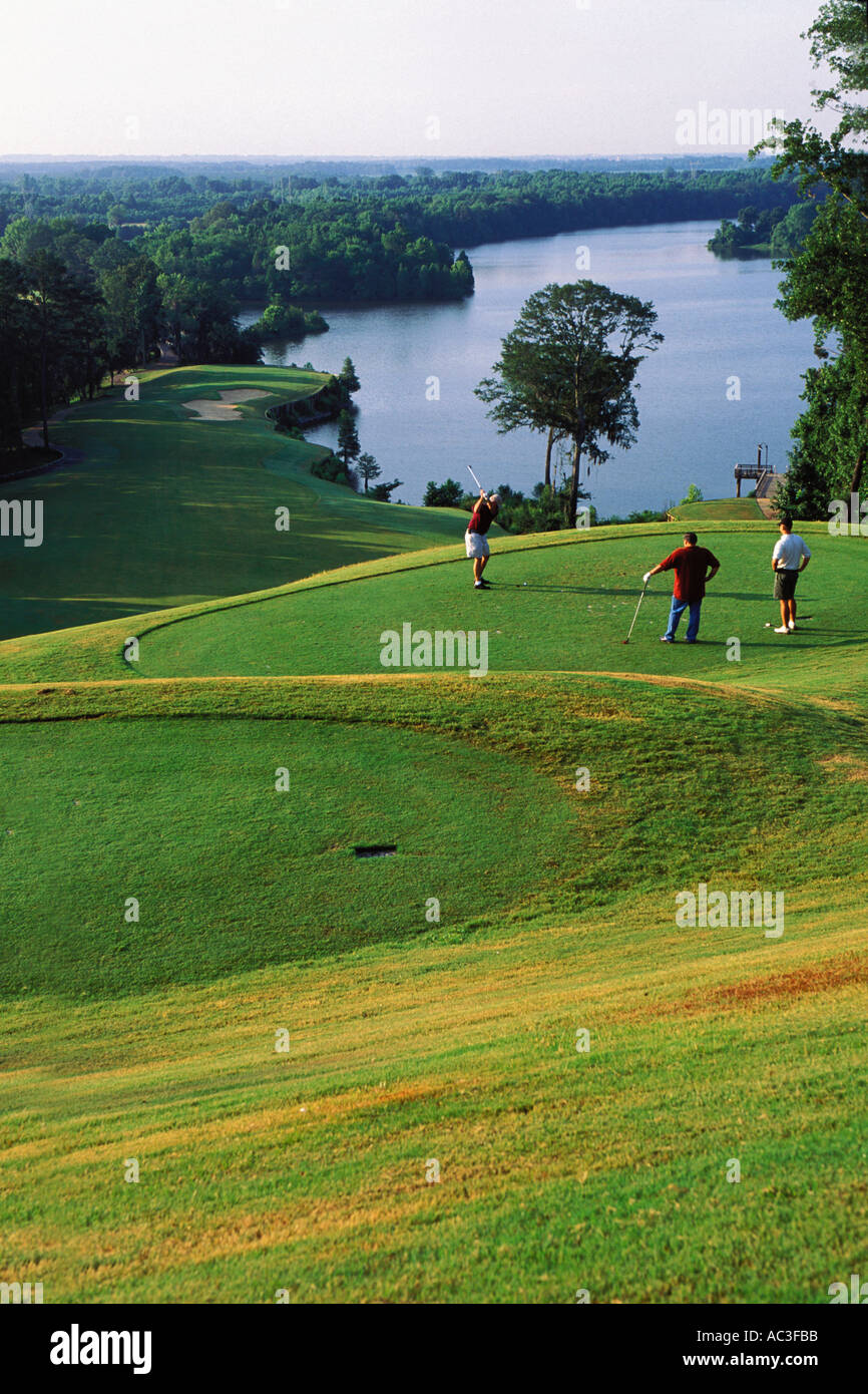 Alabama, Robert Trent Jones Golf Trail, Prattville, Capitol Hill, 1st tee, Judge Stock Photo