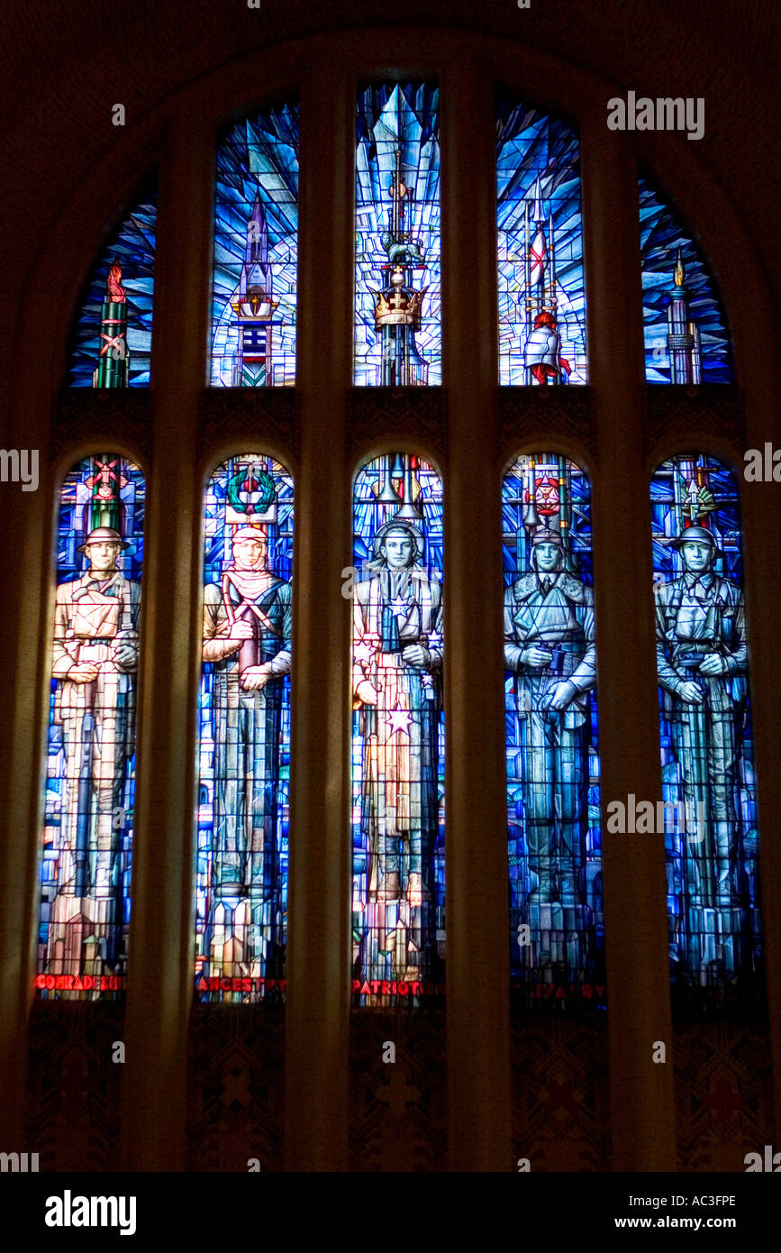Stained Glass Window, Australian War Memorial Stock Photo Alamy