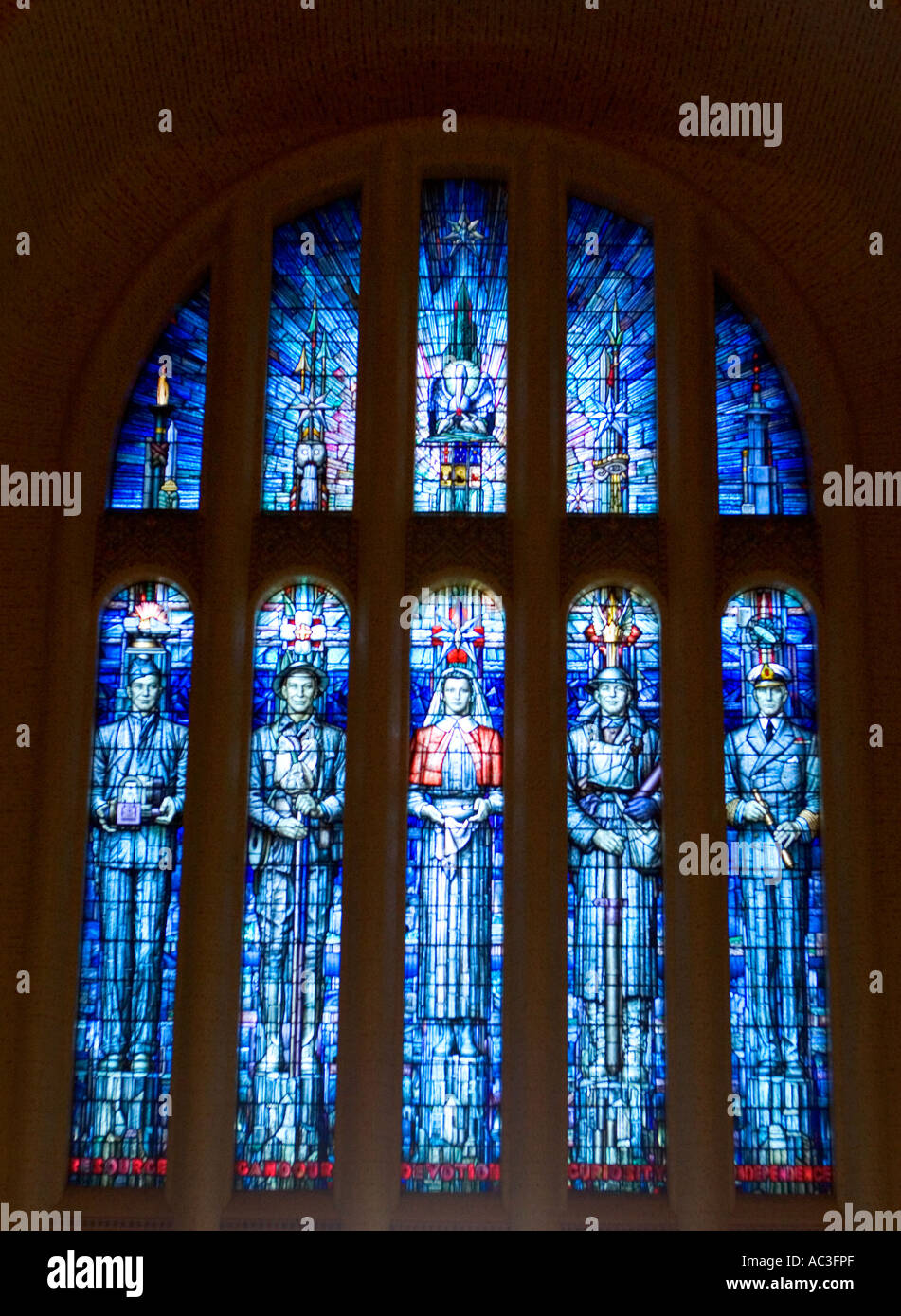 Stained Glass World War One Stock Photos & Stained Glass World War One