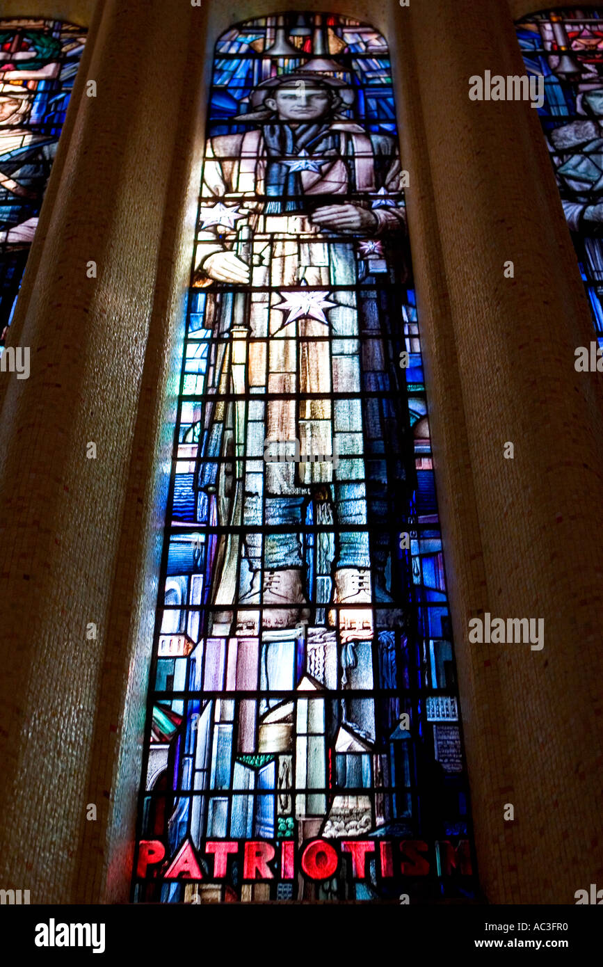 Stained Glass Window, Australian War Memorial Stock Photo Alamy