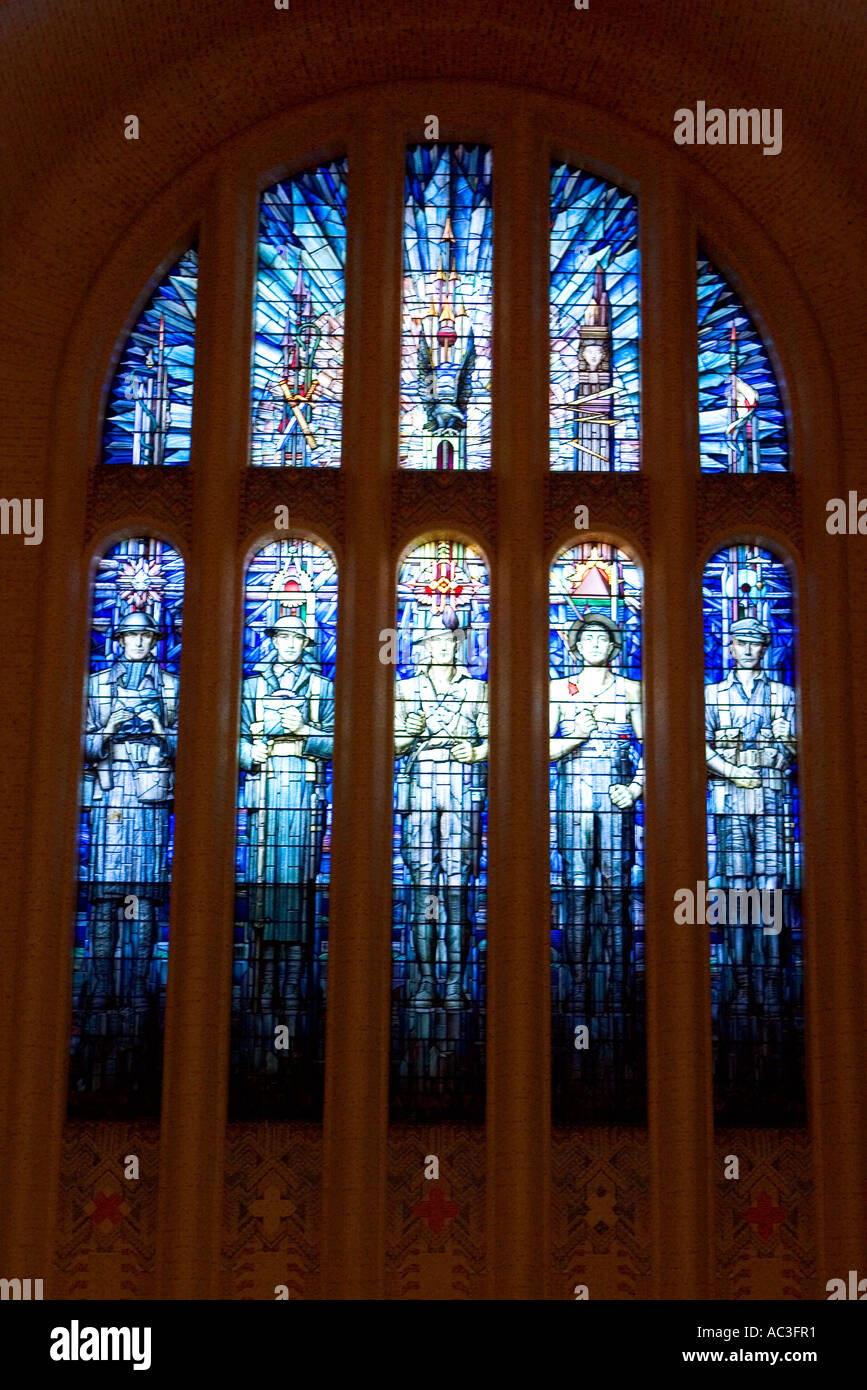 Stained Glass window, Australian War Memorial Stock Photo Alamy