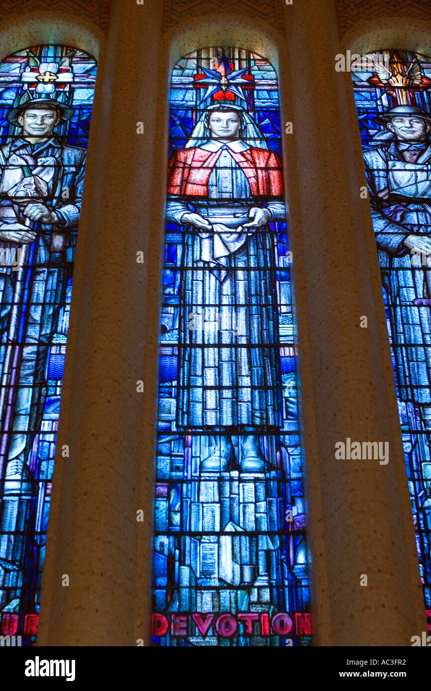 Stained Glass Window, Australian War Memorial Stock Photo Alamy