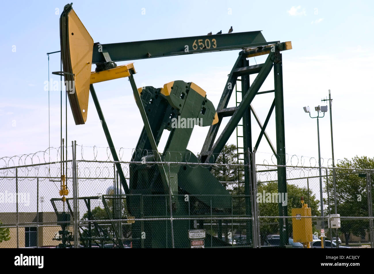 close view of an oil pump jack Stock Photo Alamy