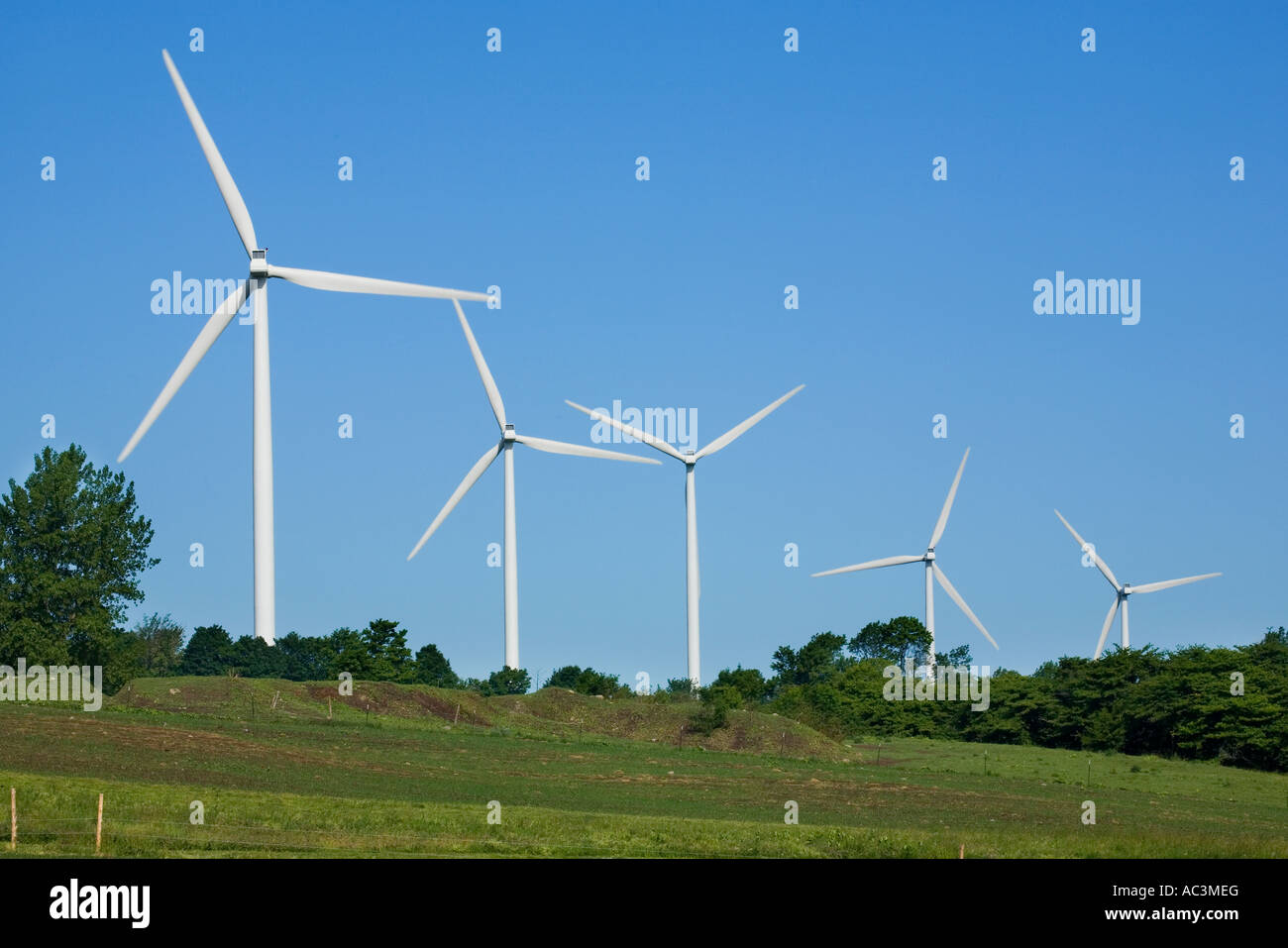 Maple Ridge Wind farm wind turbines on Tug Hill Plateau Lewis County New York State near