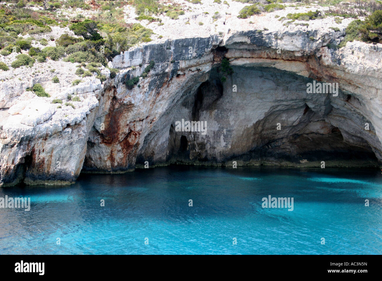 Clear Water Cave. Zakynthos, Zante, Greece Stock Photo Alamy