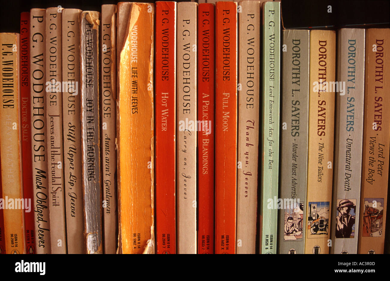 Novels by PG Wodehouse and Dorothy L Sayers Stock Photo