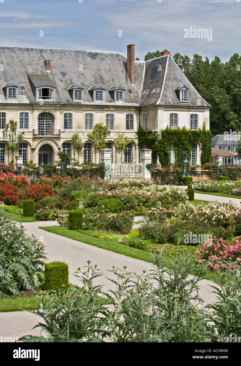 L'Abbaye et les Jardins de Valloires in france eu Stock Photo