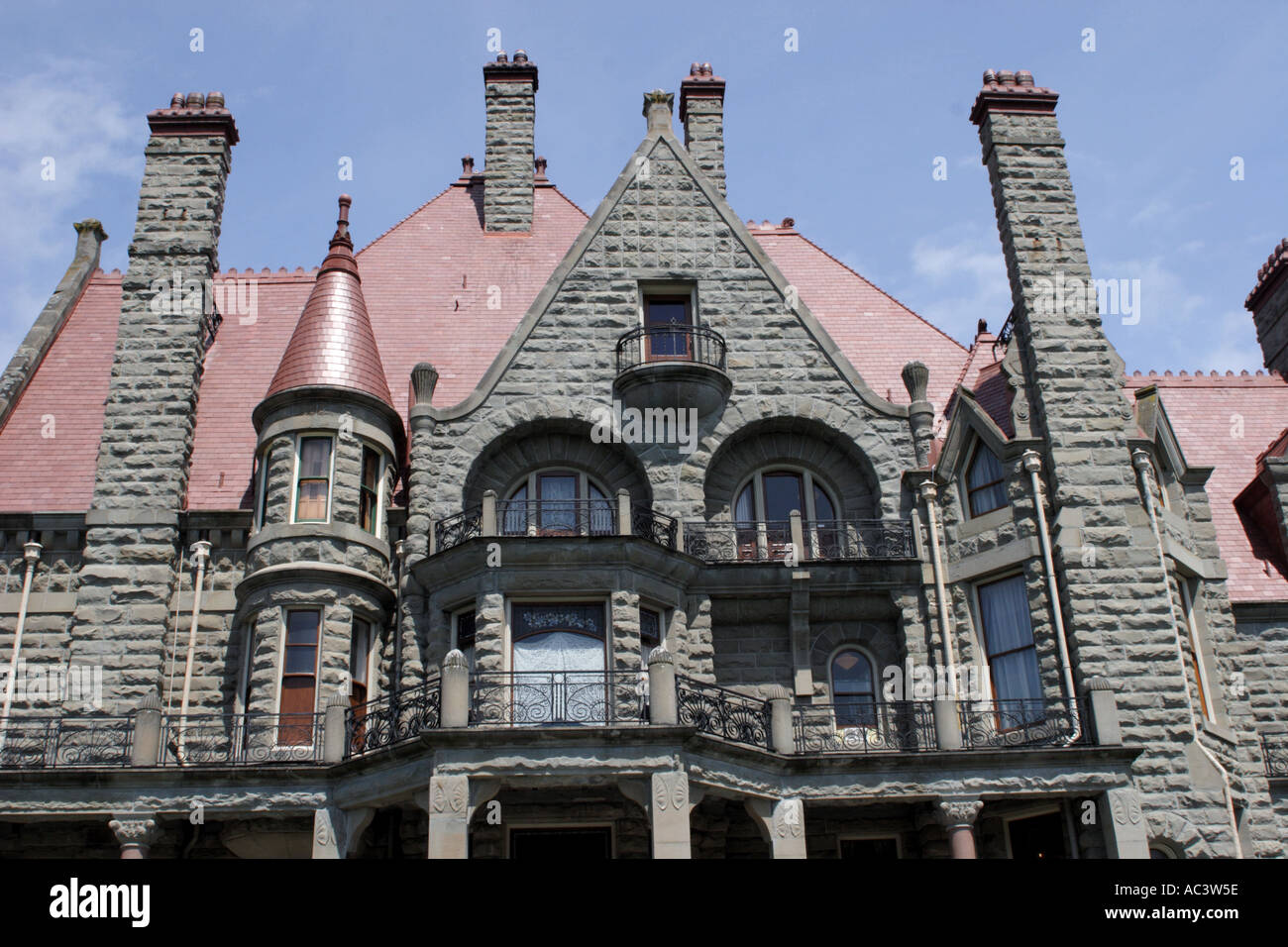 Craigdarroch Castle beautiful historic Victorian era mansion in Victoria British Columbia Canada Stock Photo