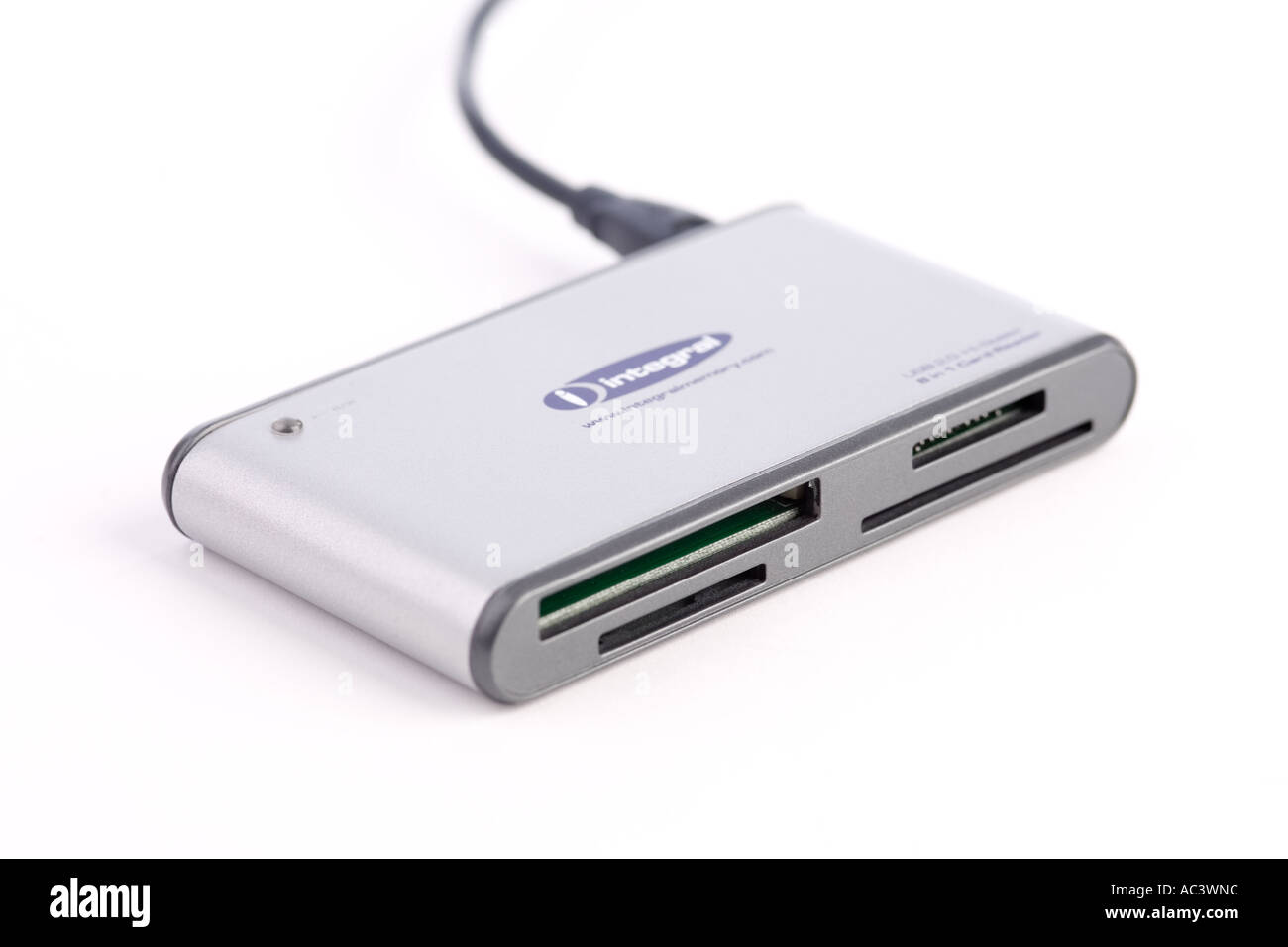 Memory card reader in use with a Sandisk Compact Flash card Stock Photo -  Alamy