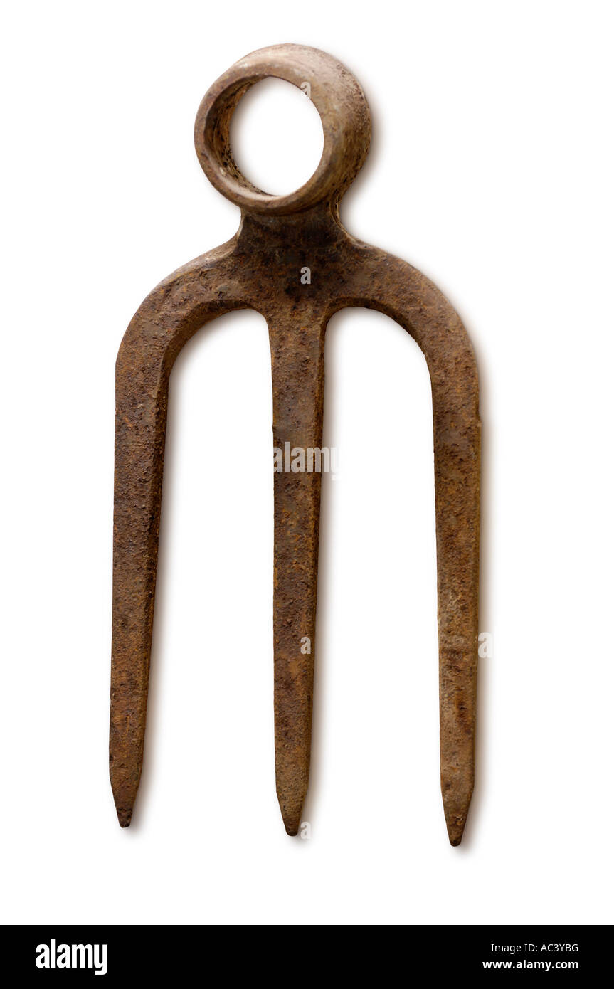 Forked type hoe Fork tool Isolated white cutout Stock Photo Alamy