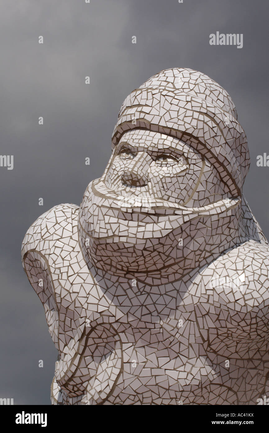 Cardiff Bay Wales statue of Sir Robert Falcon Scott Antarctic polar explorer in Cardiff dockside