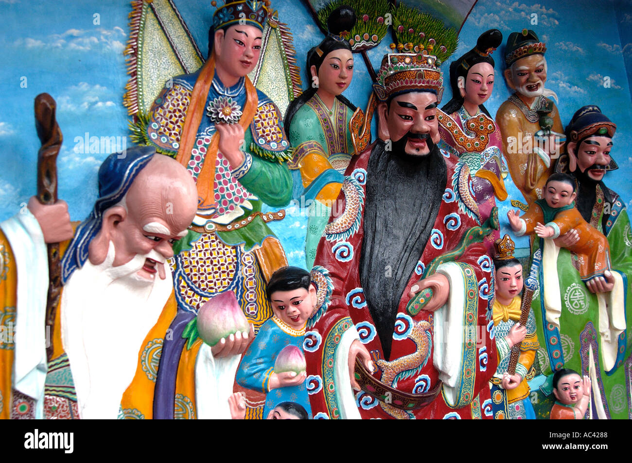 Haw Par Villa theme park in Singapore. statues and giant dioramas of