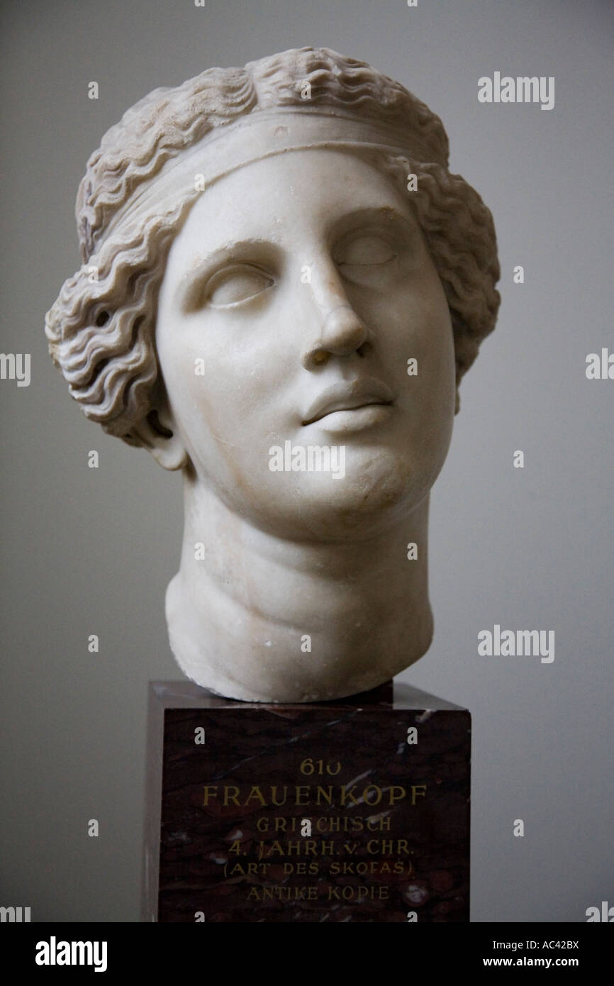 Ariadne Roman Copy 400 B C Marble, Pergamon Museum, Berlin, Germany Stock Photo