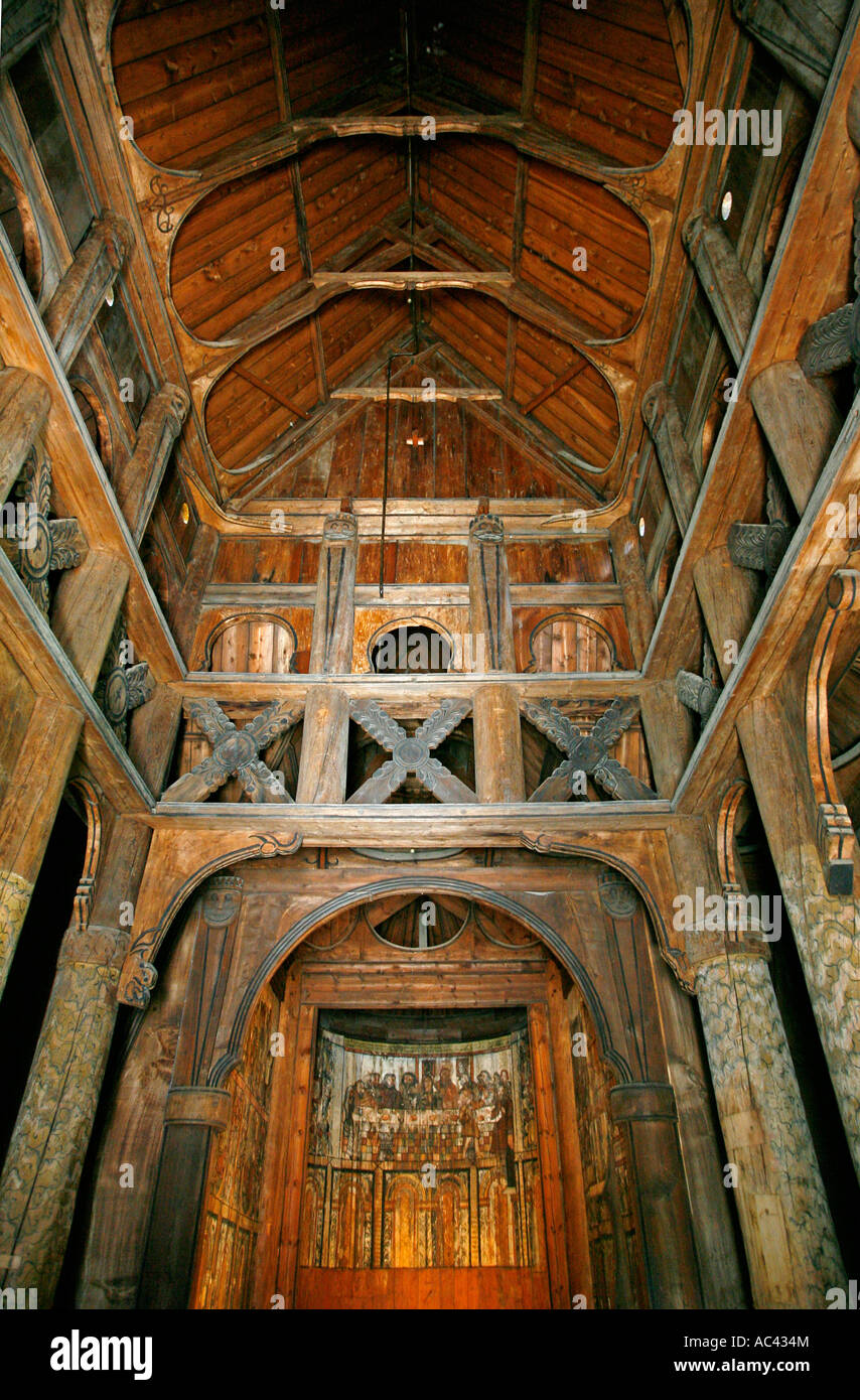Interior of the gol stave church hi-res stock photography and images - Alamy
