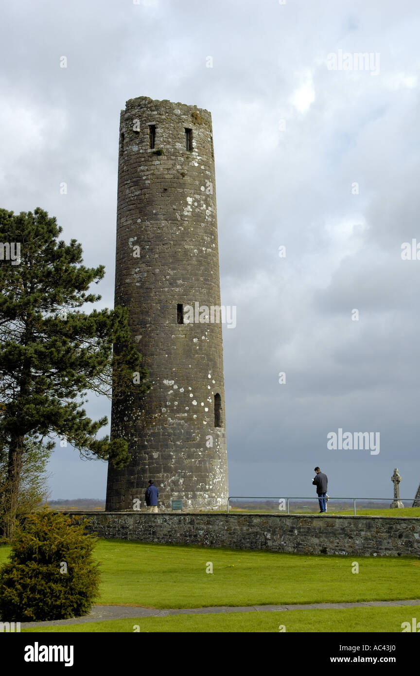 The ancient monastery of Clonmacnoise Co Offaly Ireland Stock Photo