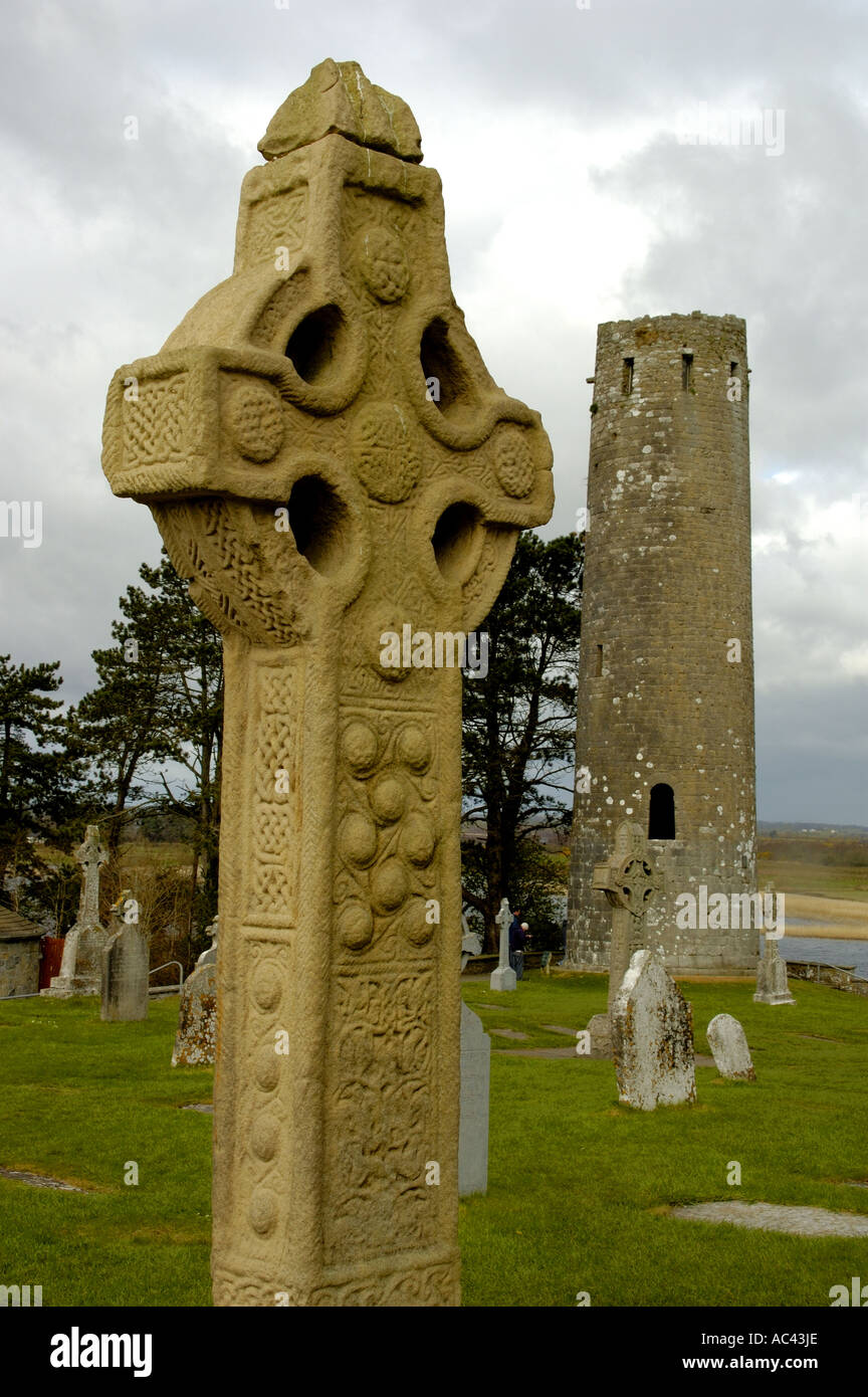 The ancient monastery of Clonmacnoise Co Offaly Ireland Stock Photo