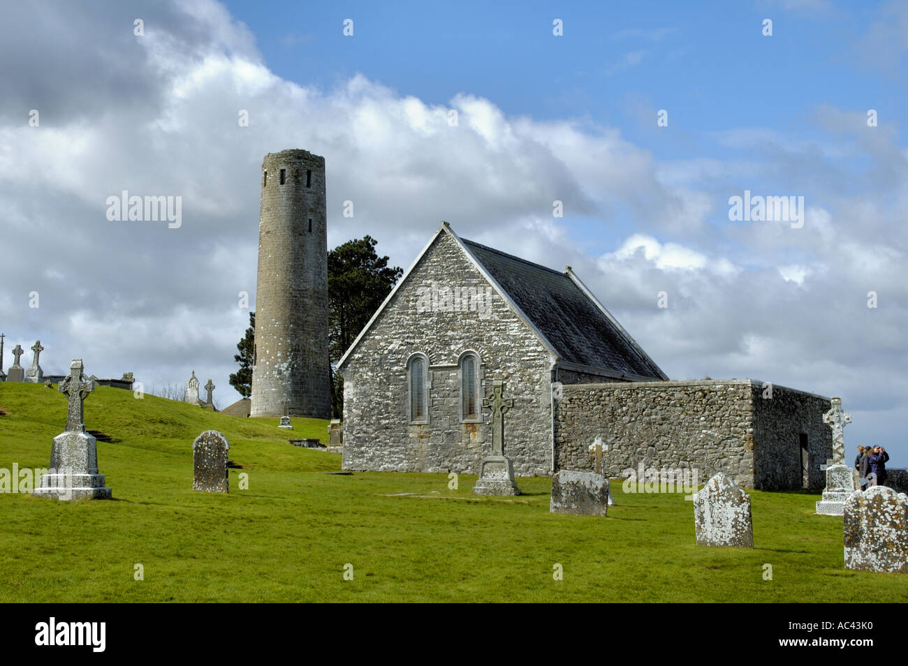 The ancient monastery of Clonmacnoise Co Offaly Ireland Stock Photo