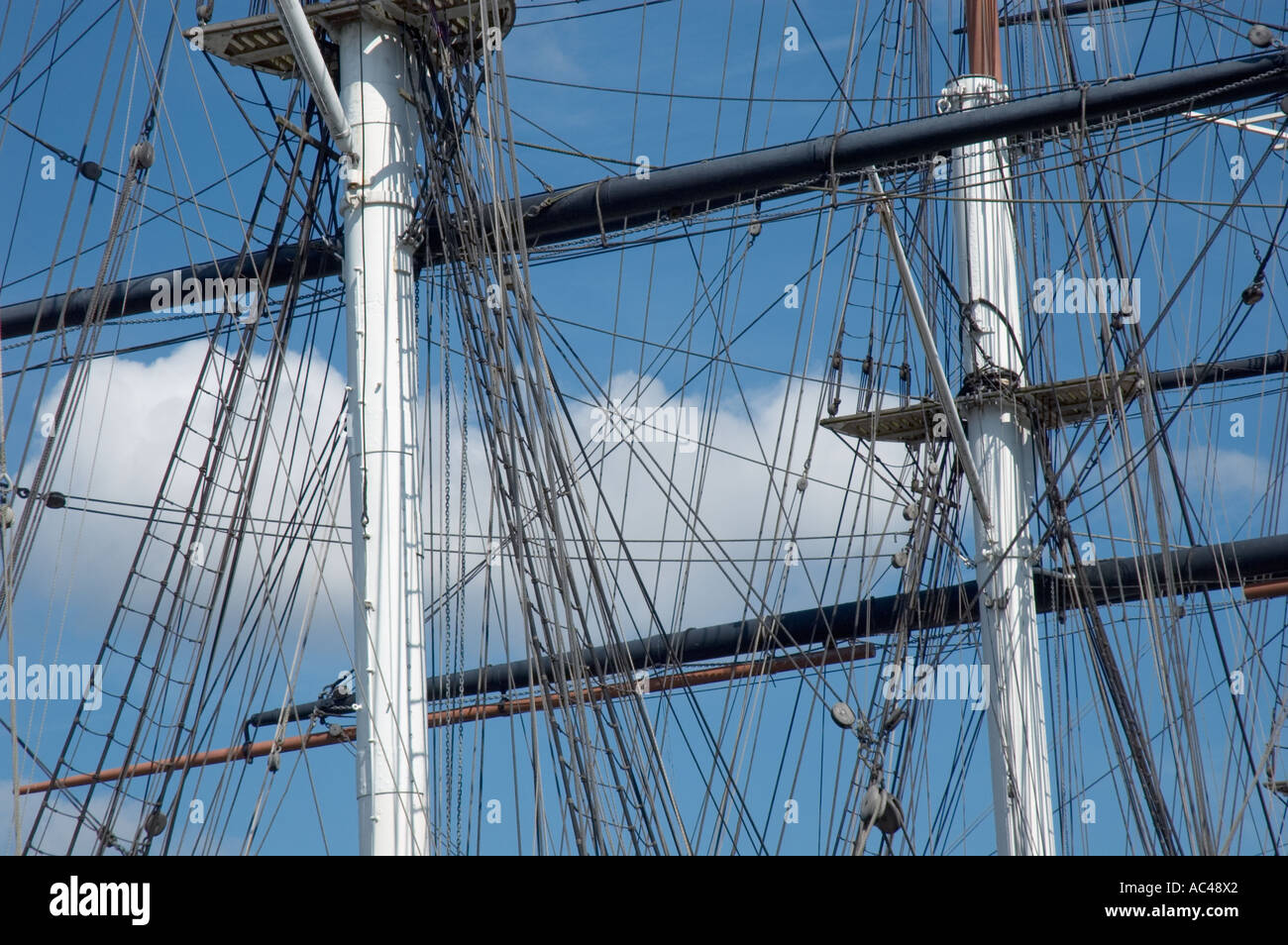 Close up of the Cutty Sark ship at Greenwich London UK Stock Photo