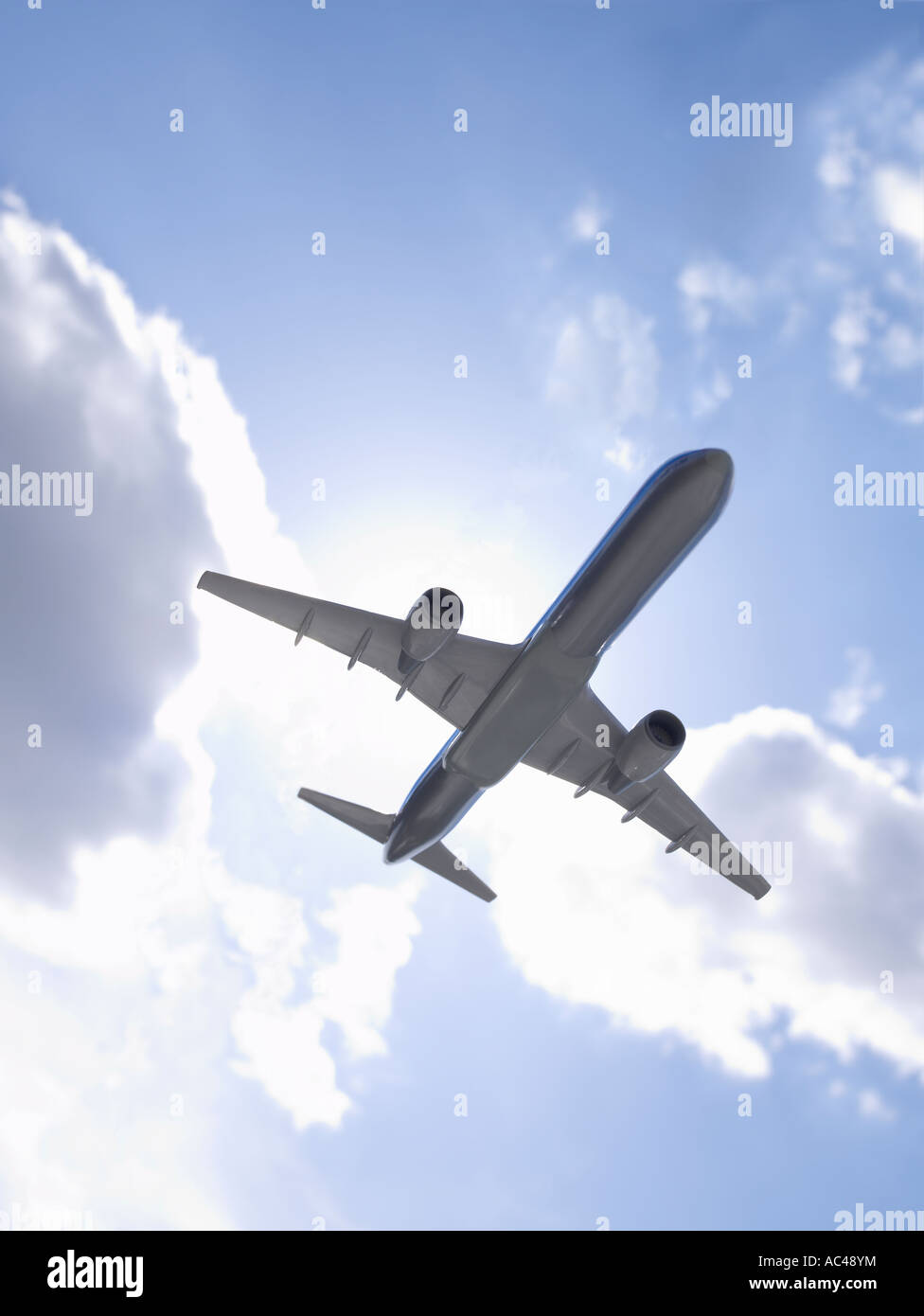 Airplane vertical Stock Photo