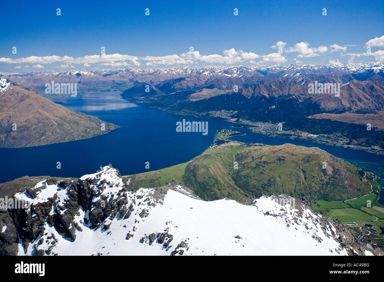 The Remarkables Lake Wakatipu and Queenstown South Island New Zealand ...