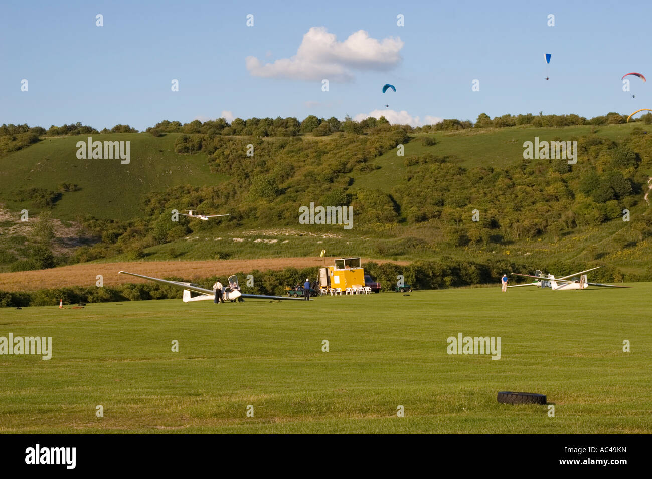 The London Gliding Club, Dunstable Downs, Beds Stock Photo Alamy