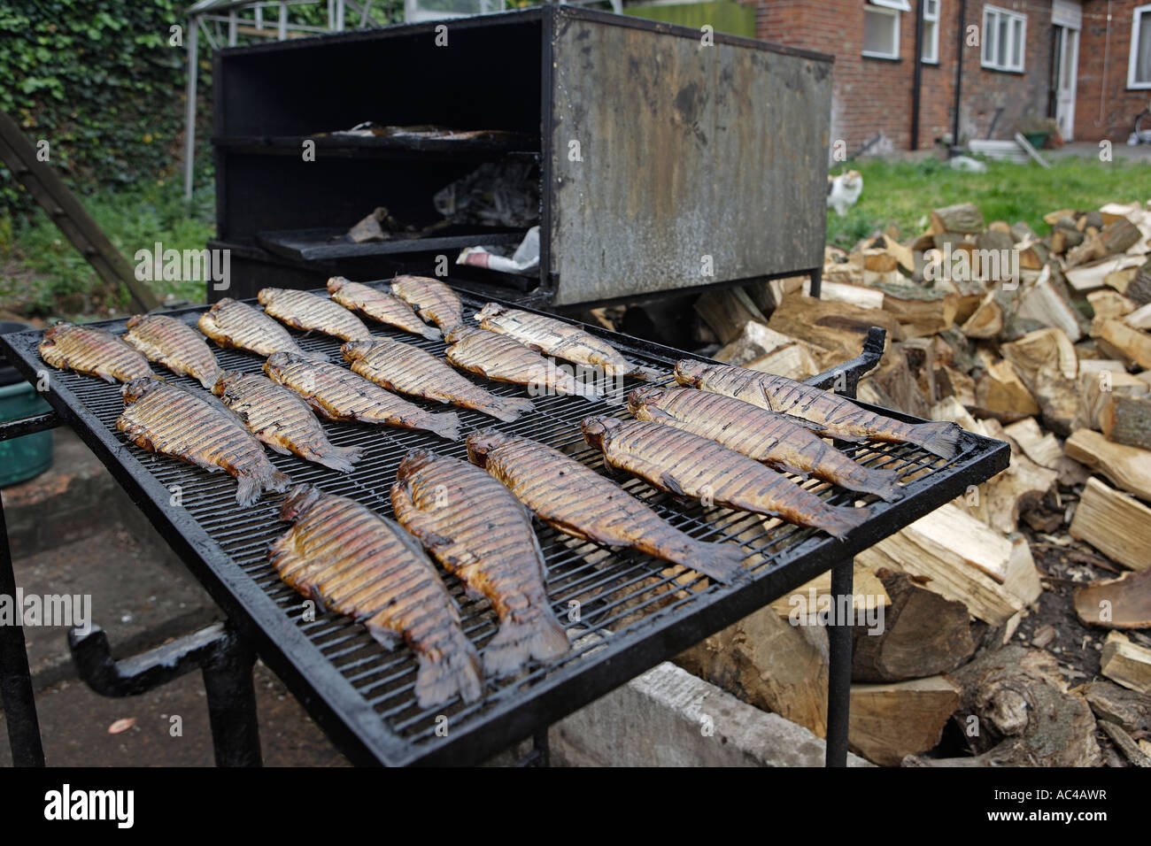 Fish Smoking at Orford Smokehouse, Suffolk Stock Photo Alamy
