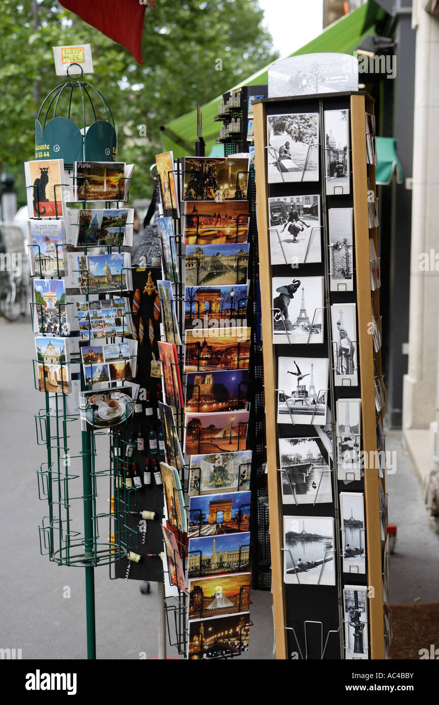 Postcards Boulevard St Germain Stock Photo Alamy