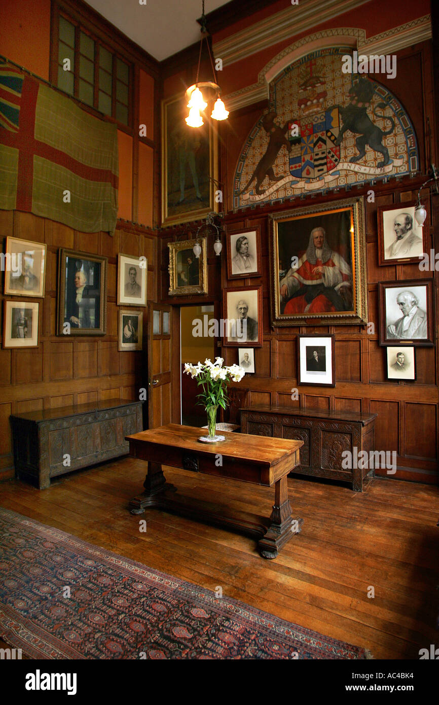 The entrance hall of the Chanter's House, Ottery St Mary in Devon UK