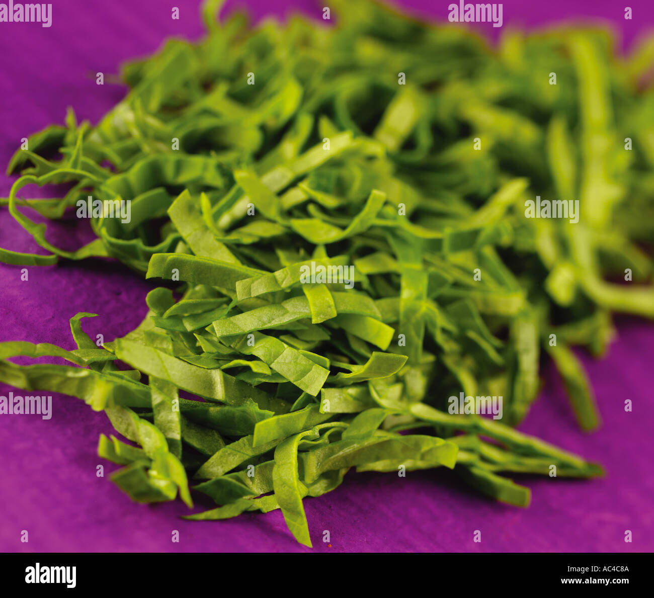 CHOPPED SPINACH Stock Photo