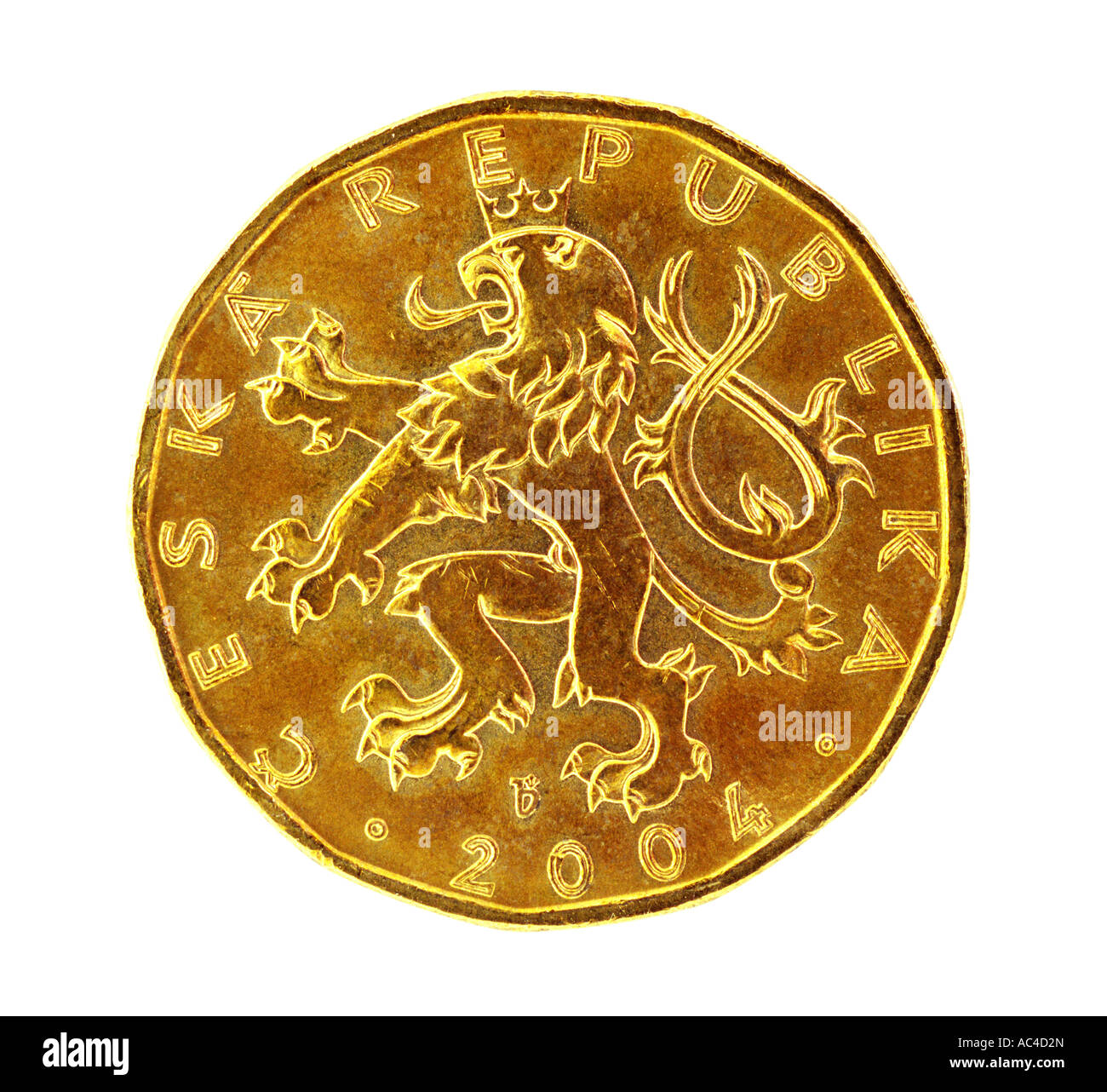Czech 20 Kc coin Stock Photo