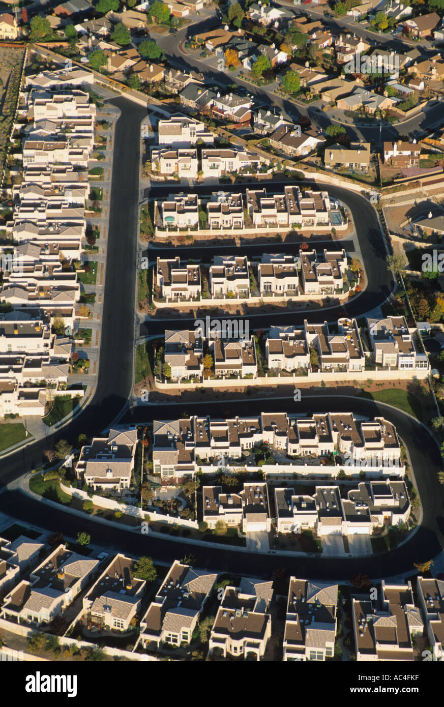 Aerial view of the suburbs of Albuquerque, New Mexico Stock Photo Alamy
